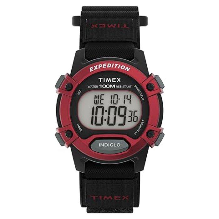 

Timex expedition cat unisex watch, digital, 33mm, fabric strap, tw4b29000vm – black