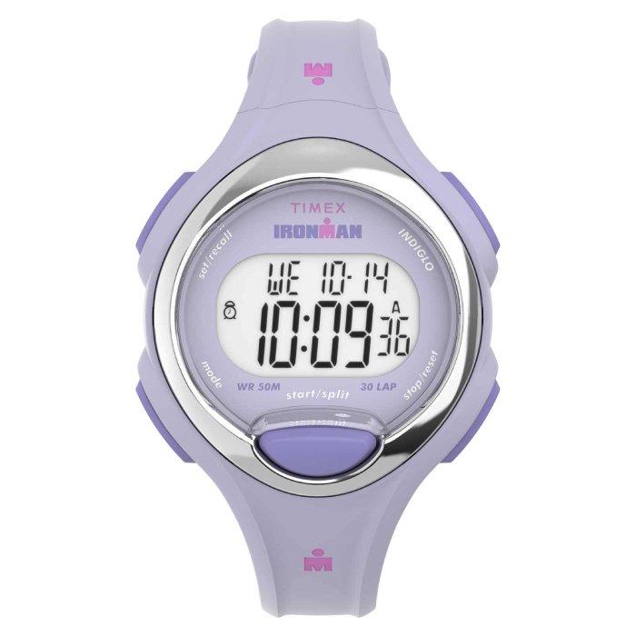 

Timex ironman watch for women, digital, 34mm, resin strap, tw2w17100vm – purple