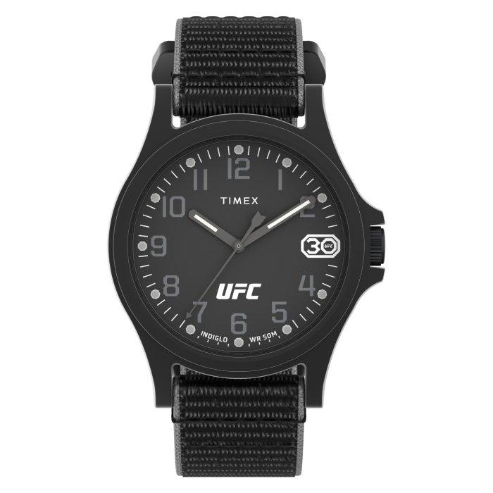 

Timex ufc apex watch for men, analog, 40mm, fabric strap, tw2v90800uy – black