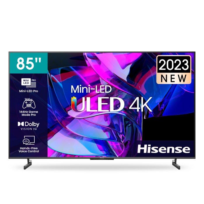 

Hisense 85-inches uhd 4k mini led smart tv, 85u7k – black