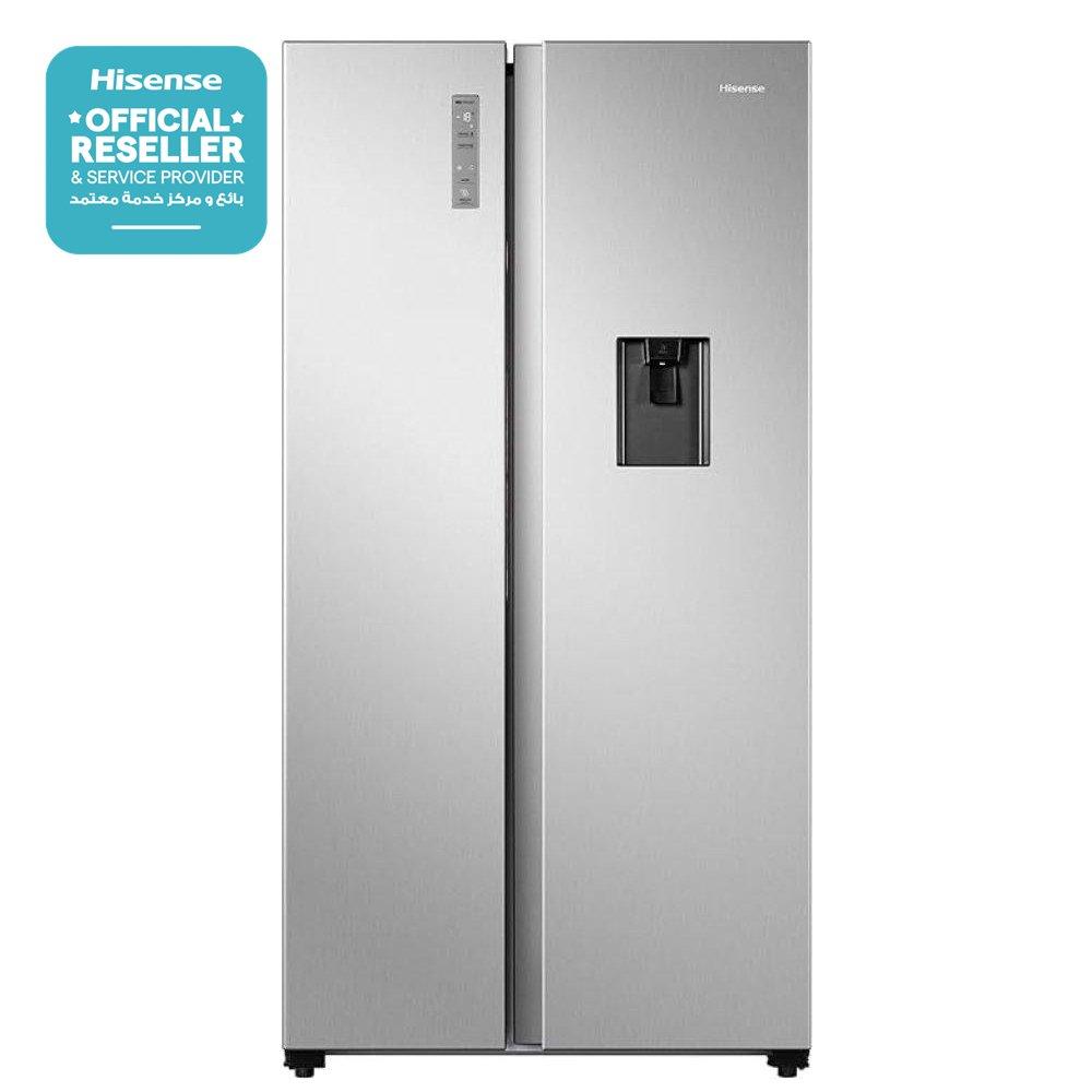 

Hisense side by side refrigerator/ freezer, 24 cft, 670 liters, rs670n4wsu1 – inox