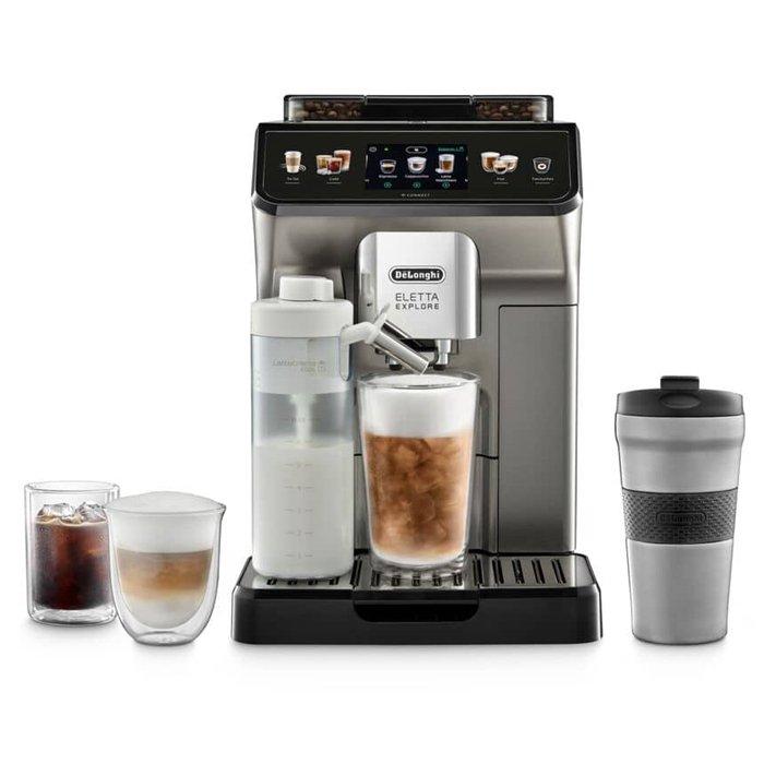 

Delonghi eletta explore coffee machine, 1450w, 1. 8l, ecam450. 86. T – titanium