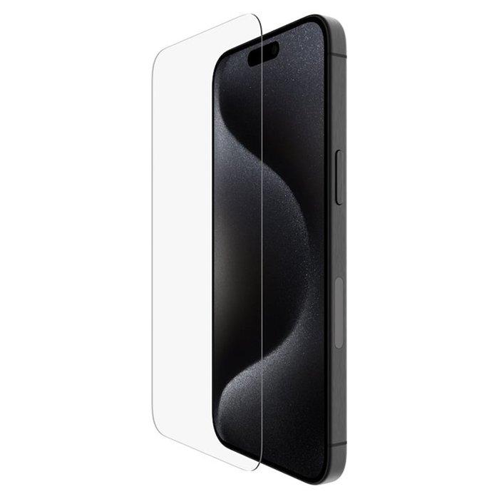 

Belkin tempered glass screen protector for iphone 15 pro max, ova138zz – clear