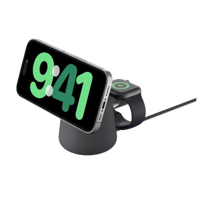 

Belkin 2-in-1 wireless charging pro dock with magsafe, 15w, wiz020myh36 – black
