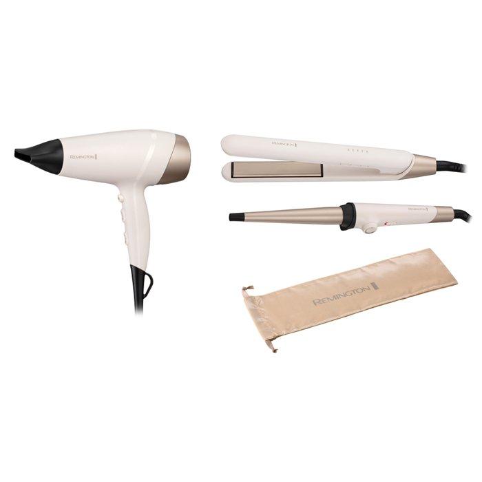 

Remington shea soft bundle of hair straightener s4740 + hair dryer d4740 + hair curling...