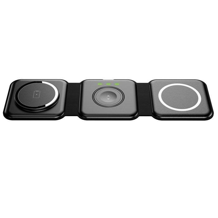 

Eq 3-in-1 magnetic wireless charging pad, eq-w312 - black