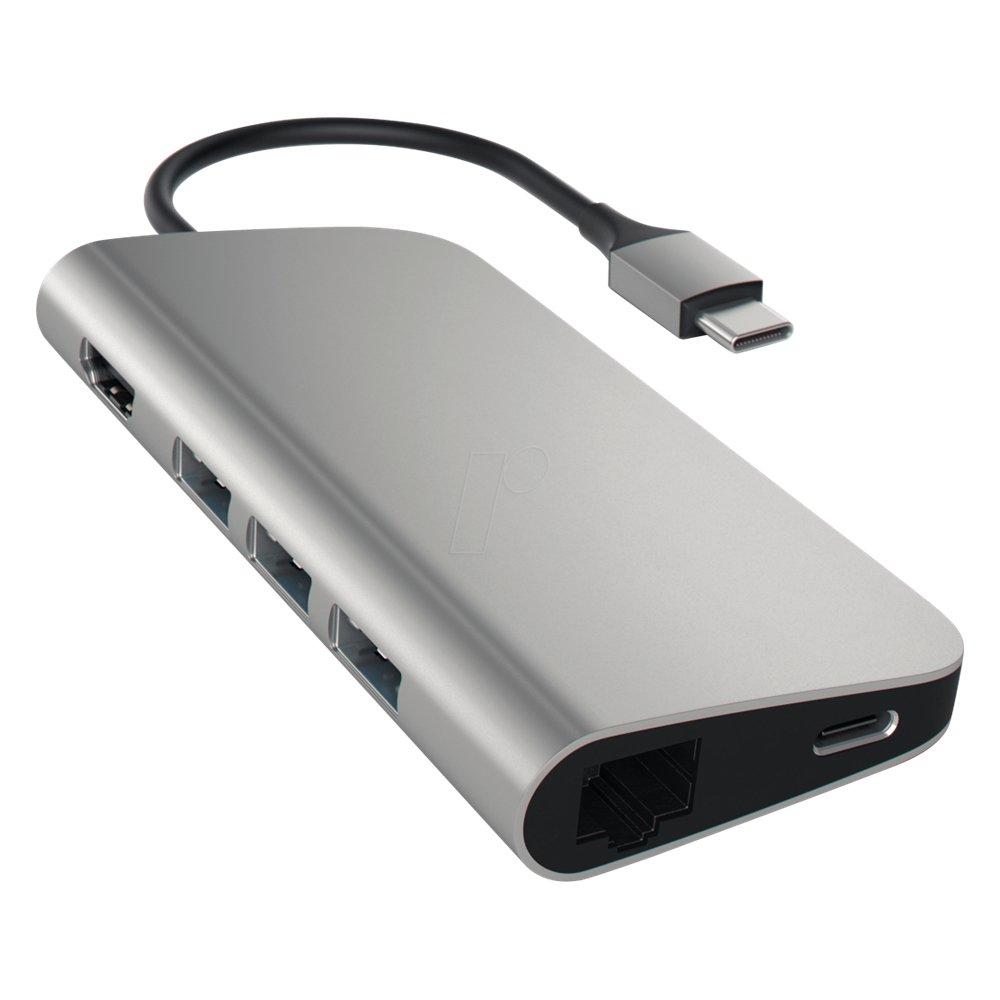 

Satechi aluminium multi-port type-c adapter, st-tcmam - gray
