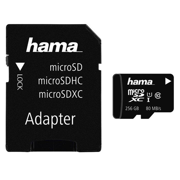 

Hama microsdxc class 10 uhs-i memory card, 256gb, 124173 – black