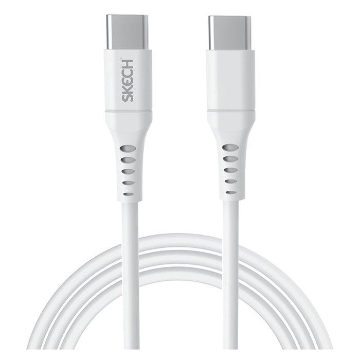 

Skech usb-c to usb-c 60w cable – white