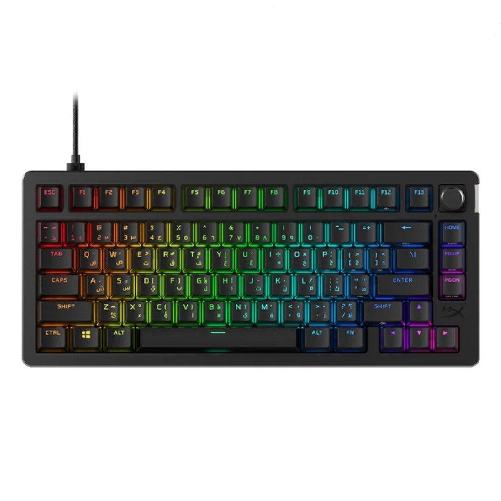 

Hyperx alloy rise 75 gaming keyboard, rgb, 7g7a4aa#a2n – black