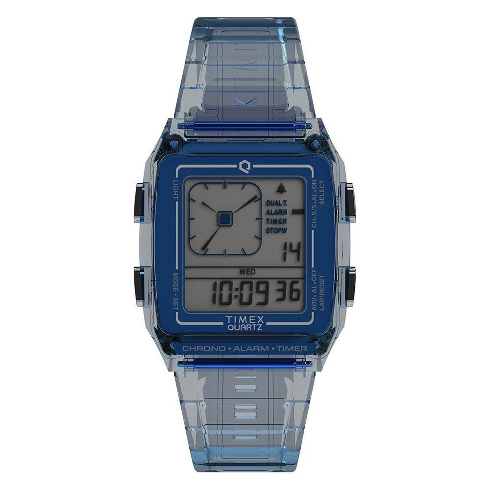 

Timex q unisex watch, 35mm, stainless steel band, tw2w45100vm - blue