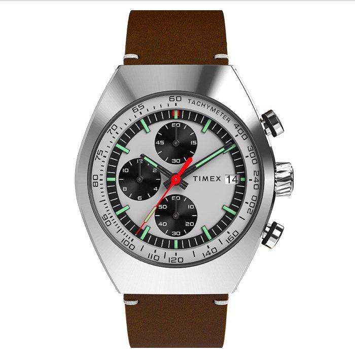 

Timex trend men's watch, 42mm, leather band, tw2w50100vm - brown