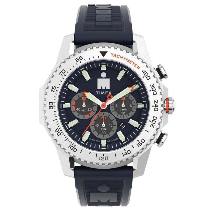 

Timex ironman men's watch, 48mm, leather band, tw2w55500vm - blue