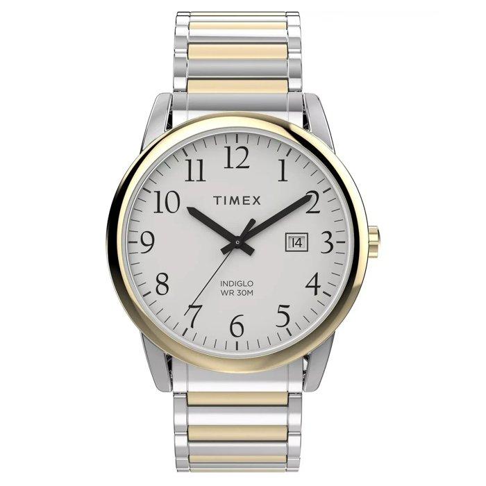 

Timex easy reader men's watch, 40mm, stainless steel band, tw2w521006v - silver/gold
