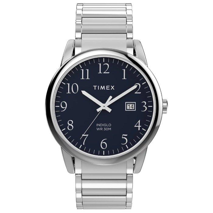 

Timex easy reader men's watch, 40mm, stainless steel band, tw2w522006v - silvertone