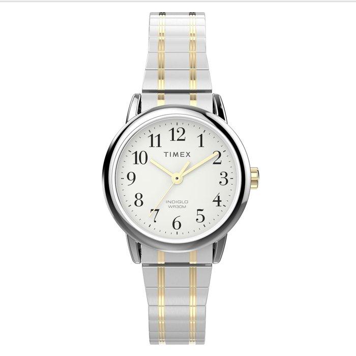

Timex easy reader women's watch, 25mm, stainless steel band, tw2w525006v - silver/gold
