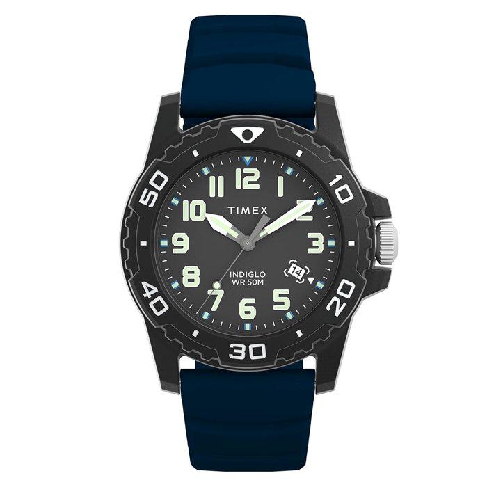 

Timex main street men's watch, 42mm, silicone band, tw5m61100ce - blue