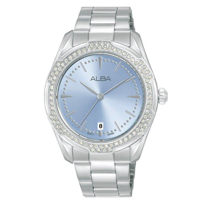 

Alba signa watch for women, analog, 36mm, stainless steel strap, ag8n35x1 - silver