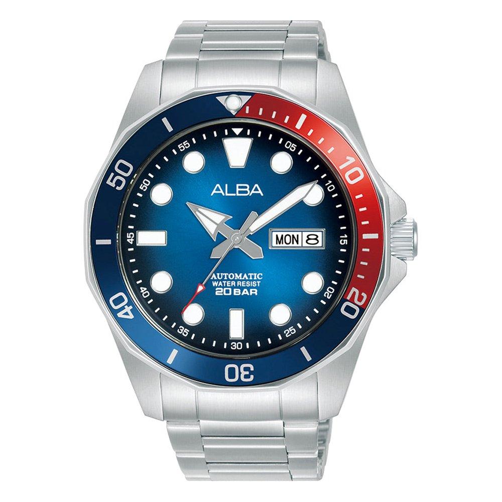 

Alba mechanical watch for men, analog, 43mm, stainless steel strap, al4541x1- silver