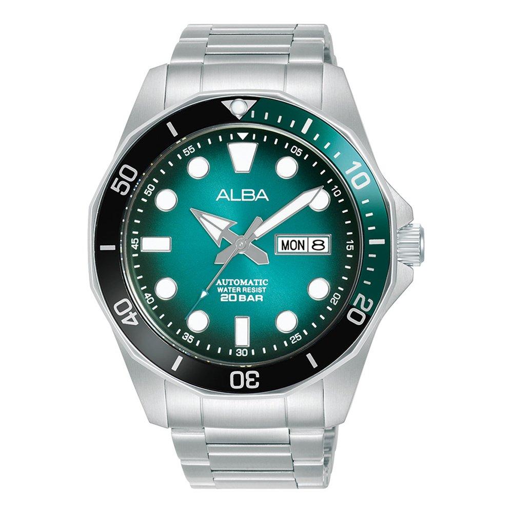 

Alba mechanical watch for men, analog, 43mm, stainless steel strap, al4545x1- silver