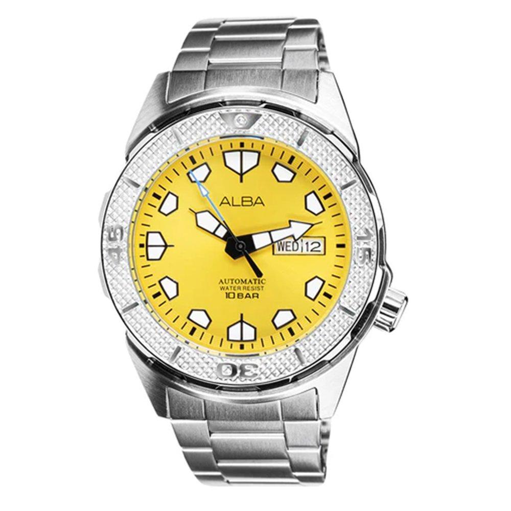 

Alba active men's watch, analog, 42. 4mm, stainless steel strap, al4567x1 - silver