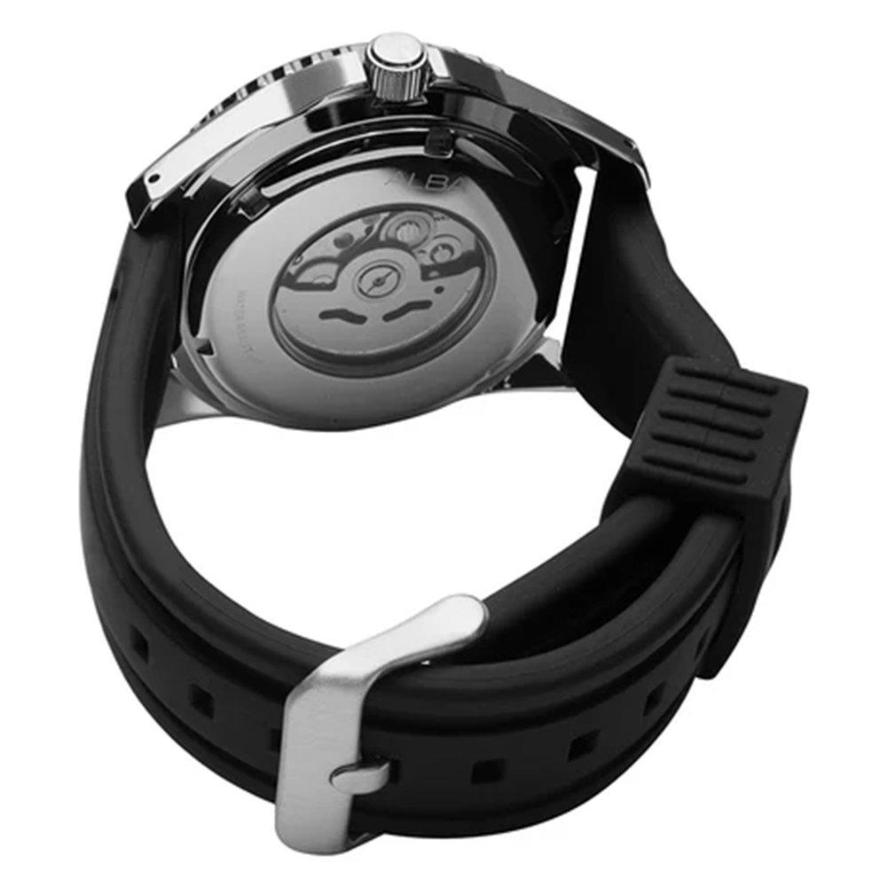 

Alba active men's watch, analog, 44. 5mm, silicone strap, al4585x1 - black