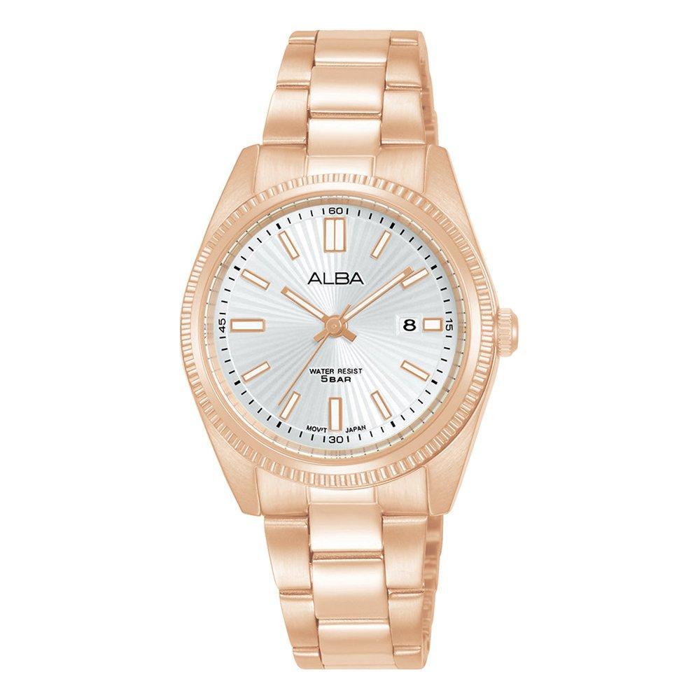 

Alba prestige men's watch, analog, 30mm, stainless steel strap, ah7ck2x1- silver