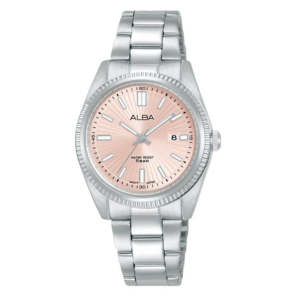 

Alba prestige men's watch, analog , 30mm, stainless steel strap, ah7cl5x1- silver