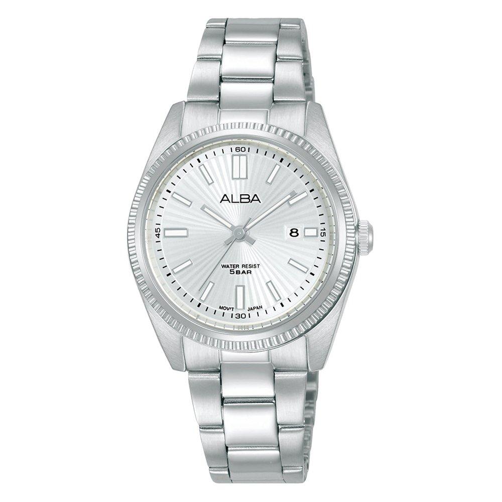 

Alba prestige men's watch, analog , 30mm, stainless steel strap, ah7cl3x1- silver