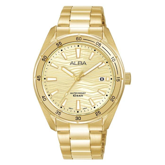 

Alba active watch for women, analog, 36mm, stainless steel strap, ag8n54x1 - gold