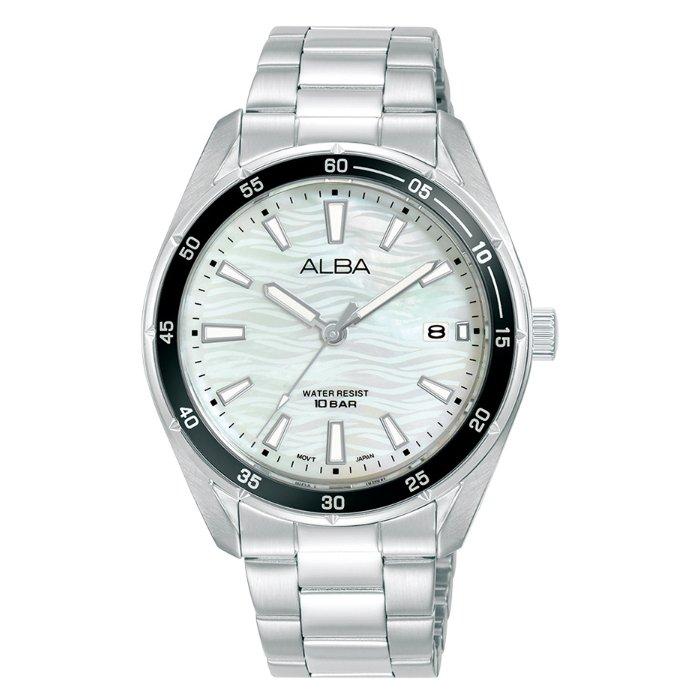 

Alba active watch for women, analog, 36mm, stainless steel strap, ag8n63x1 - silver