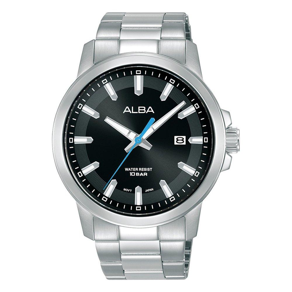 

Alba 42mm active watch for men’s, analog, stainless steel strap, as9t41x1- silver