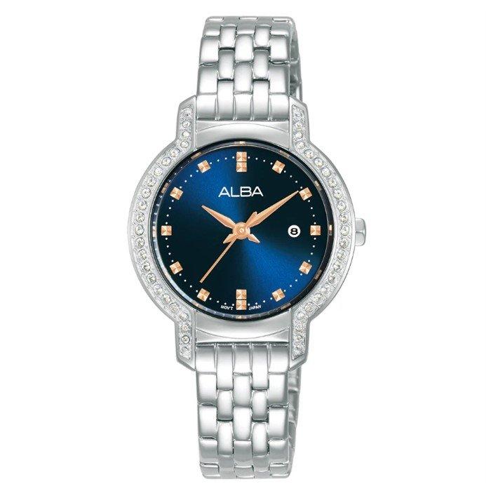 

Alba fashion watch for women, analog, 29. 4mm, stainless steel strap, ah7cm5x1 - silver