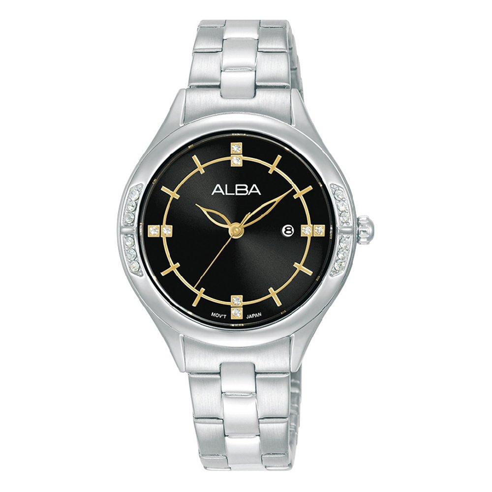 

Alba 32mm fashion watch for women, analog, stainless steel band, ah7cp1x1- silver