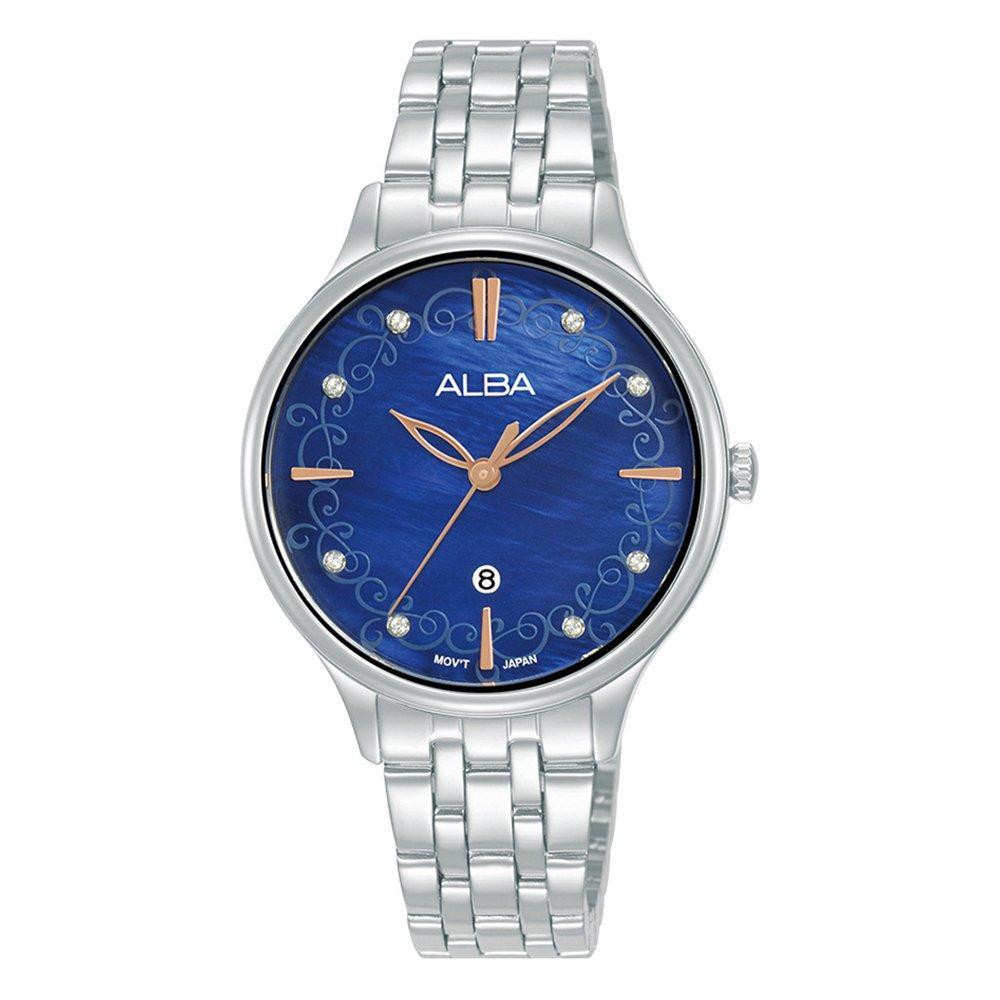 

Alba 32mm fashion watch for women, analog, stainless steel band, ah7cr5x1- silver