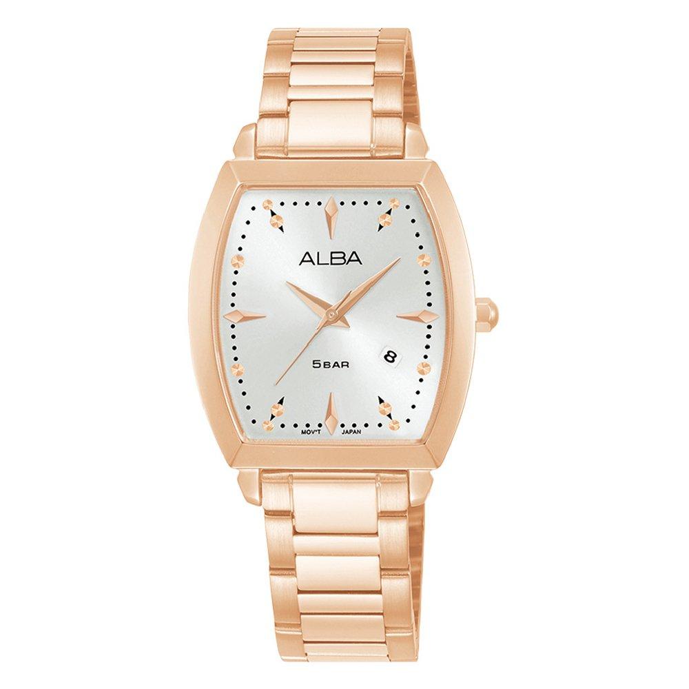 

Alba 27mm fashion watch for women, analog, stainless steel band, ah7cs2x1- rose gold