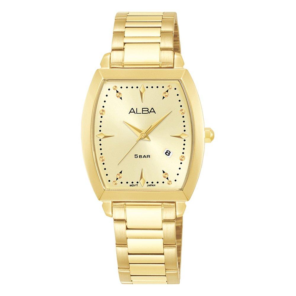 

Alba 27mm fashion watch for women, analog, stainless steel band, ah7cs4x1- gold