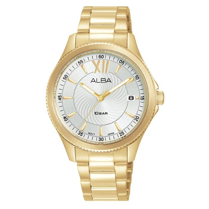 

Alba fashion watch for women, analog, 34mm, stainless steel strap, ag8n70x1 - gold