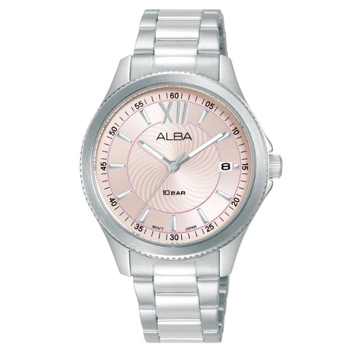 

Alba active watch for women, analog, 34mm, stainless steel strap, ag8n79x1 - silver