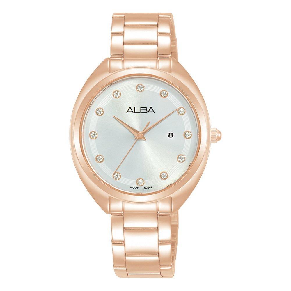 

Alba 32mm fashion watch for women, analog, stainless steel band, ah7ct4x1-rose gold