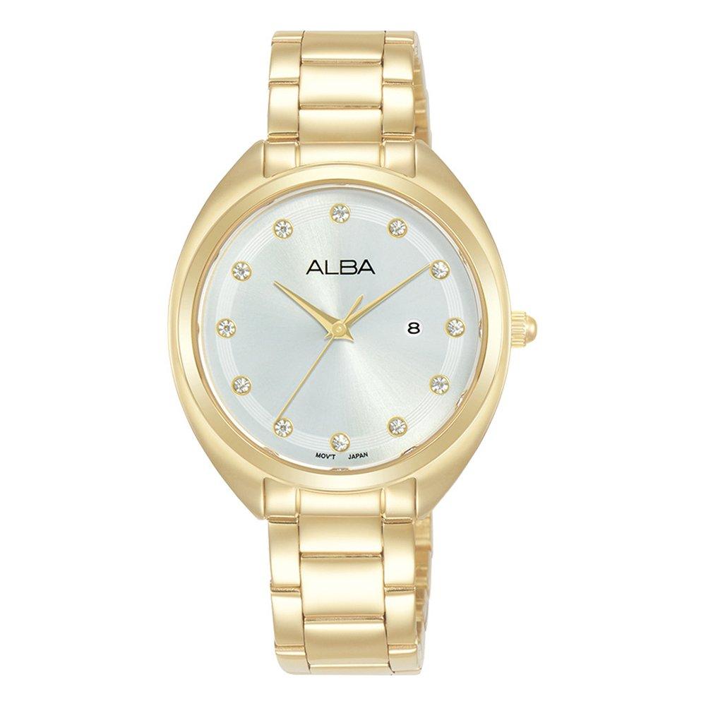 

Alba 32mm fashion watch for women, analog, stainless steel band, ah7ct6x1-gold
