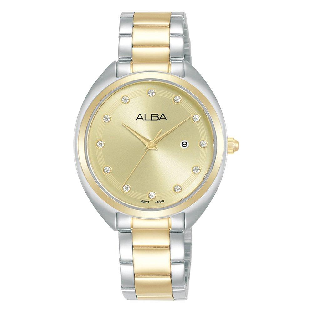 

Alba 32mm fashion watch for women, analog, stainless steel band, ah7cu0x1 -silver &...