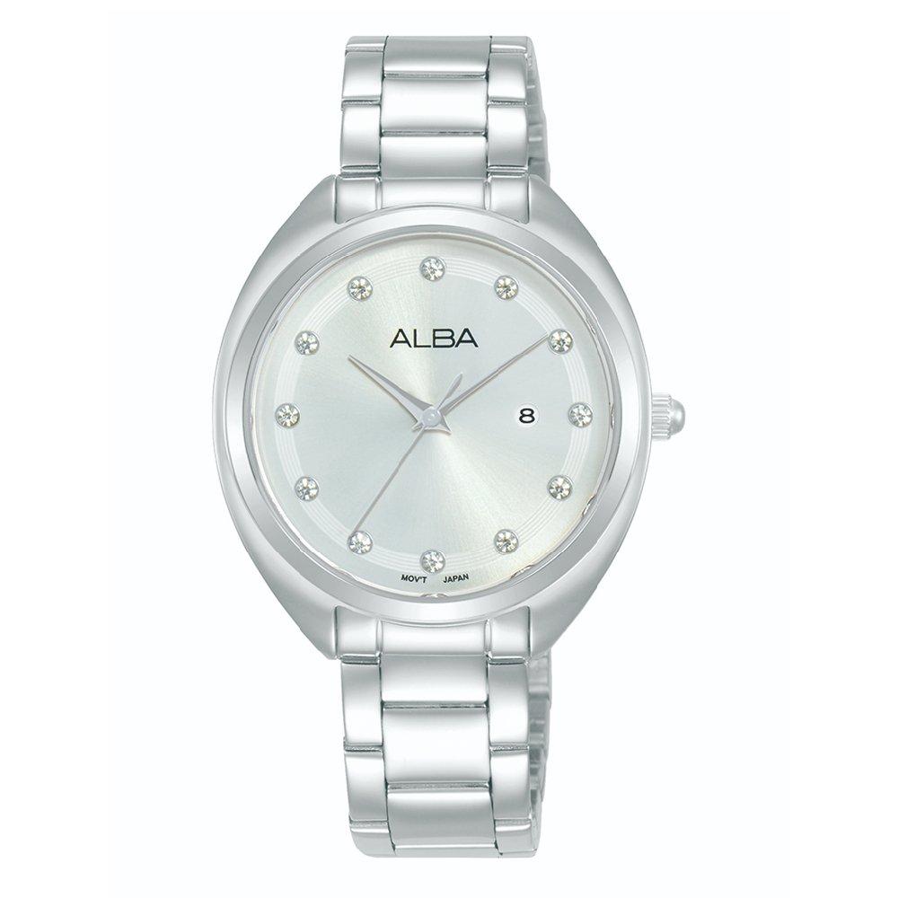 

Alba 32mm fashion watch for women, analog, stainless steel band, ah7cu7x1-silver