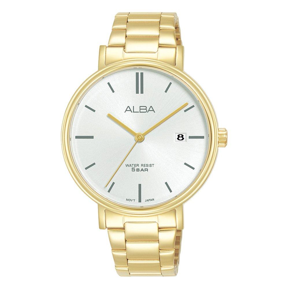 

Alba 36mm fashion watch for women, analog, stainless steel band, ag8n94x1 -gold