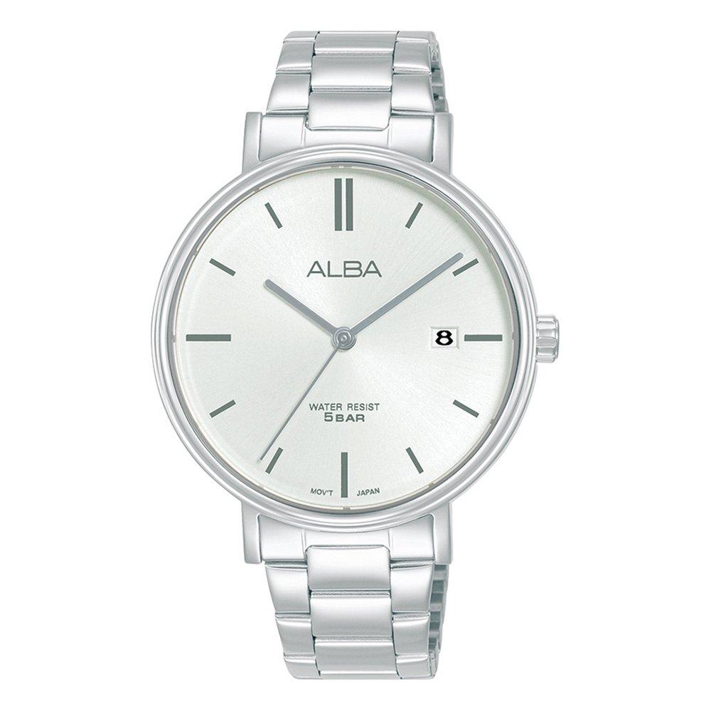 

Alba 36mm fashion watch for women, analog, stainless steel band, ag8p03x1- silver