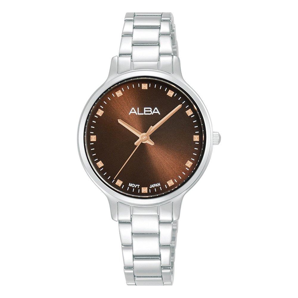 

Alba 30mm fashion watch for women, analog, stainless steel band, arx147x1 - silver