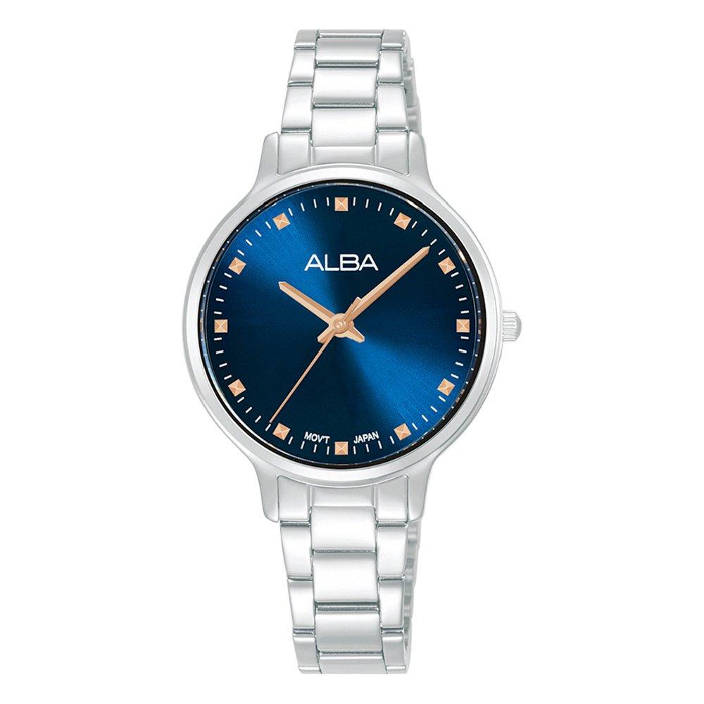

Alba 30mm fashion watch for women, analog, stainless steel band, arx149x1- silver
