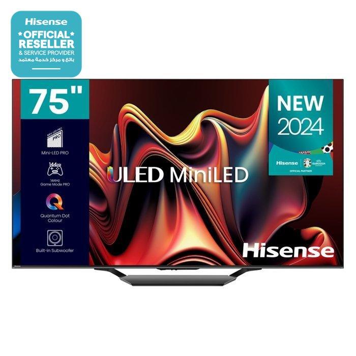

Hisense 75” mini led pro 4k smart tv, 75u7n – black