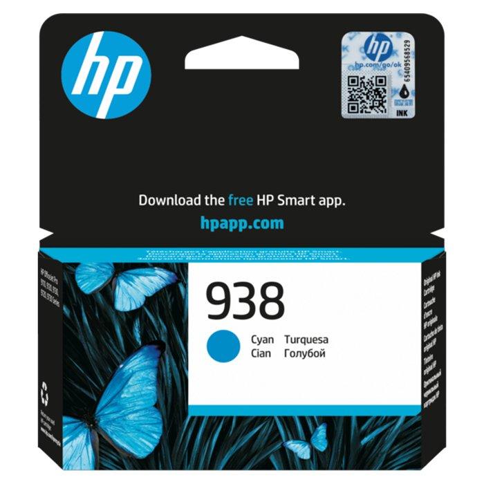 

Hp 938 cyan original ink cartridge, 800 pages - 4s6x5pe