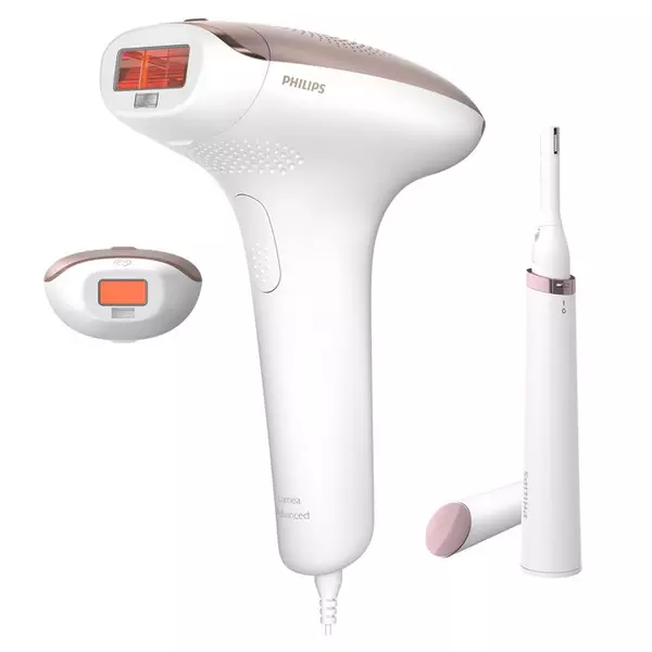 جهاز إزالة الشعر لوميا لوميا 7000 من فيليبس لبشرة ناعمة وخالية من الشعر مع قلم تشذيب صغير الحجم، سلكي، 2 ملحق، BRI923/60 - أبيض